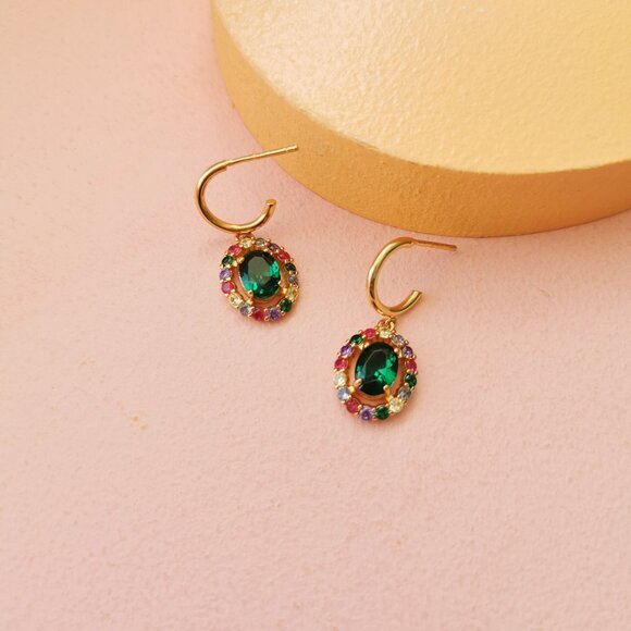 Kate Spade - Victoria Multi Color Gold Earrings - NEW - Picture 2 of 4